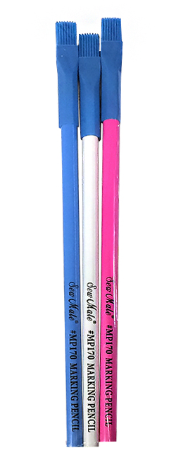 MP180-MIX(P) Меловые карандаши с кисточкой (роз.,син.,бел) 3шт.
